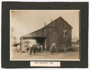 Primary view of object titled '[A Blacksmith Shop]'.