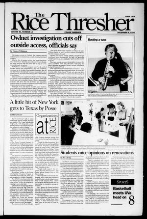 The Rice Thresher (Houston, Tex.), Vol. 82, No. 14, Ed. 1 Friday, December 9, 1994