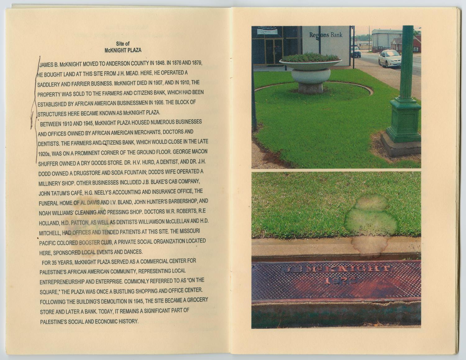[Program for the Dedication of a Historical Marker in Palestine, Texas]
                                                
                                                    [Sequence #]: 3 of 11
                                                