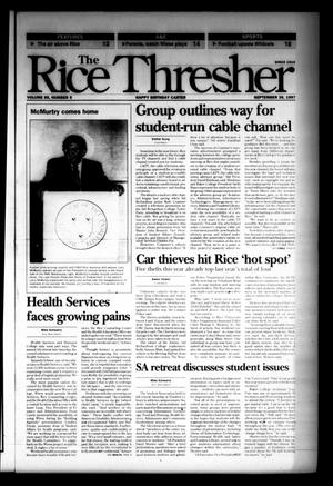 The Rice Thresher (Houston, Tex.), Vol. 85, No. 5, Ed. 1 Friday, September 26, 1997