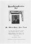 Pamphlet: [Funeral Program for William Henry Evans, June 21, 1971]