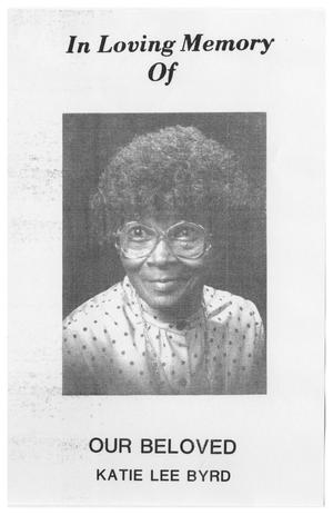[Memorial Program for Katie Lee Byrd, October 5, 1985]