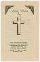 Thumbnail image of item number 1 in: '[Funeral Program for Johnnie Mae Edwards, May 29, 1962]'.