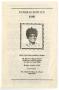 Primary view of [Funeral Program for Vera Lee Daniels Fanner, October 3, 1977]
