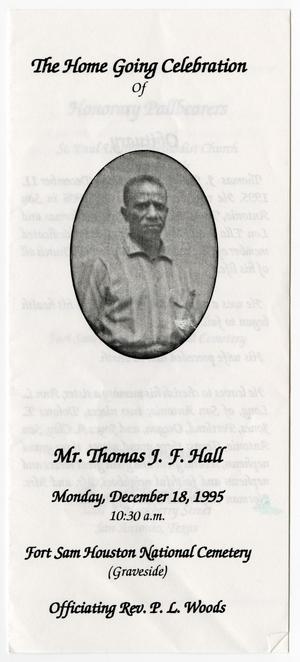 [Funeral Program for Thomas J. F. Hall, December 18, 1995]