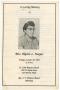 Pamphlet: [Funeral Program for Myrtle L. Harper, October 30, 1992]