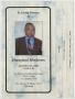 Thumbnail image of item number 1 in: '[Funeral Program for Huengland Henderson, September 24, 2003]'.