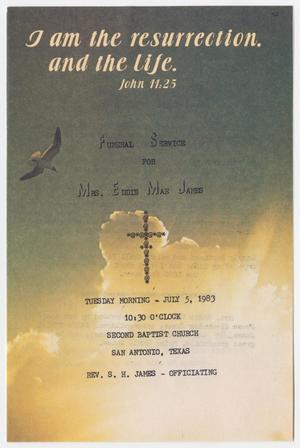 [Funeral Program for Eddie Mae James, July 5, 1983]