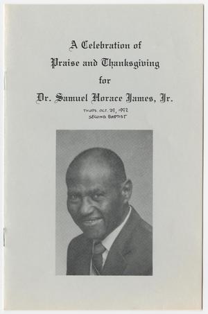[Funeral Program for Samuel Horace James, Jr., October 29, 1992]