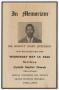 Primary view of [Funeral Program for Robert Nesby Jefferson, May 22, 1954]