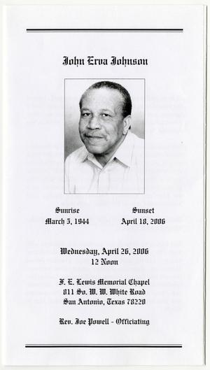 [Funeral Program for John Erva Johnson, April 26, 2006]
