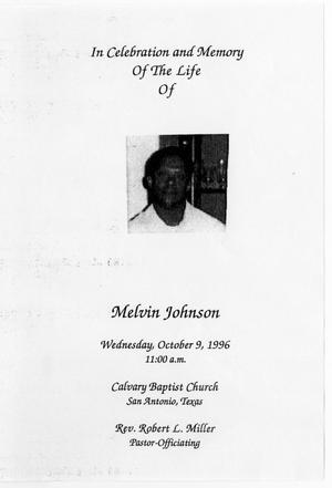 [Funeral Program for Melvin Johnson, October 9, 1996]