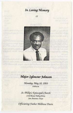 Primary view of object titled '[Funeral Program for Sylvester Johnson, May 10, 1993]'.