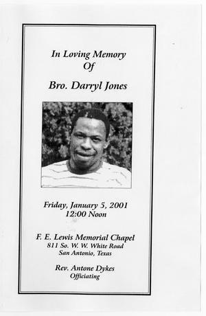 [Funeral Program for Darryl Jones, January 5, 2001]
