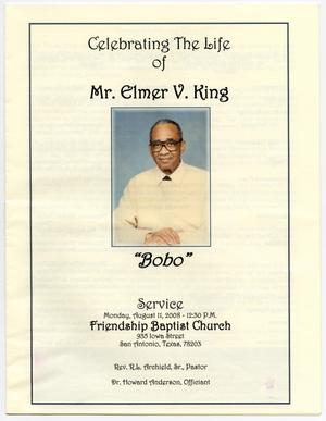 [Funeral Program for Elmer V. King, August 11, 2008]