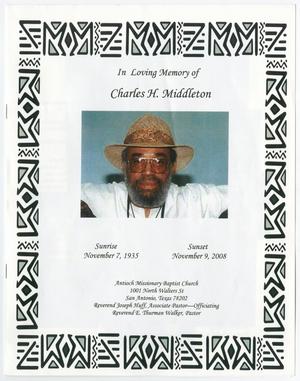[Funeral Program for Charles H. Middleton, November 14, 2008]