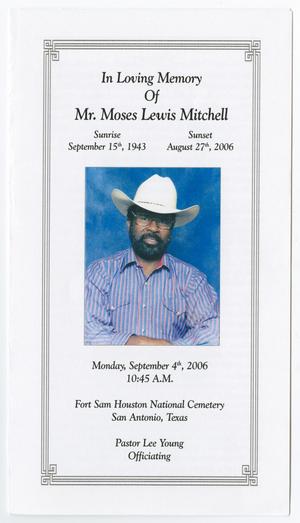 [Funeral Program for Moses Lewis Mitchell, September 4, 2006]