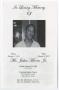 Primary view of [Funeral Program for Julius Moore, Jr., January 24, 2003]