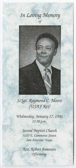 [Funeral Program for Raymond C. Moore, January 17, 1996]
