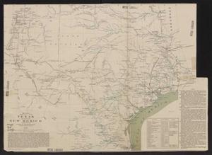 Map of Texas and part of New Mexico