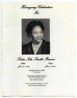 [Funeral Program for Iola Smith Penson, June 8, 2004]