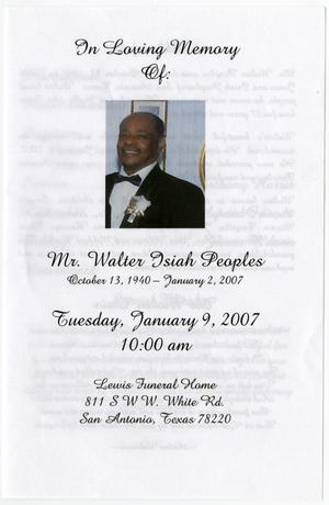 [Funeral Program for Walter Isiah Peoples, January 9, 2007]