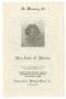 Thumbnail image of item number 1 in: '[Funeral Program for Addie O. Phillips, November 27, 1981]'.
