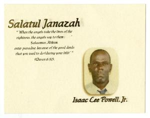 [Funeral Program for Isaac Lee Powell, Jr., October 16, 2005]