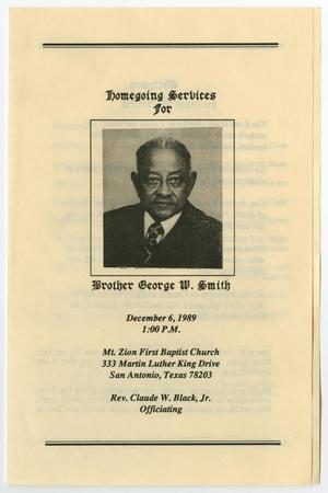 [Funeral Program for George W. Smith, December 6, 1989]