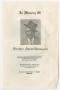 Pamphlet: [Funeral Program for Aaron Thompson, May 30, 1981]
