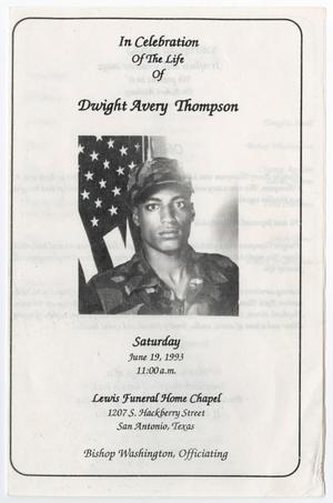 [Funeral Program for Dwight Avery Thompson, June 19, 1993]