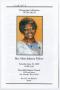 Primary view of [Funeral Program for Mary Johneva Toliver, June 20, 2009]