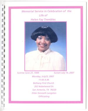 [Funeral Program for Helen Fay Trembles, July 23, 2007]