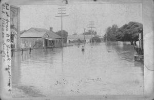 Primary view of object titled '[Photograph of Third Street in Richmond During a Flood]'.