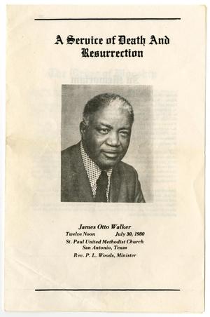 [Funeral Program for James Otto Walker, June 30, 1980]