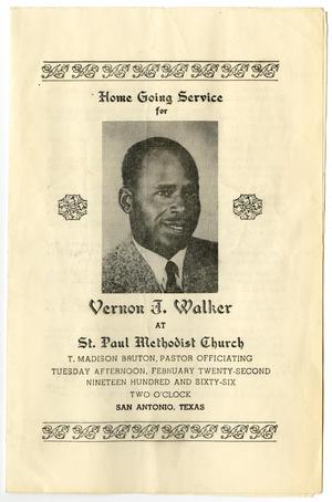 [Funeral Program for Vernon J. Walker, February 22, 1966]
