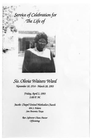 [Funeral Program for Olivia Waiters Ward, April 2, 1993]