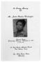 Pamphlet: [Funeral Program for Judia Beatrice Washington, September 10, 1986]