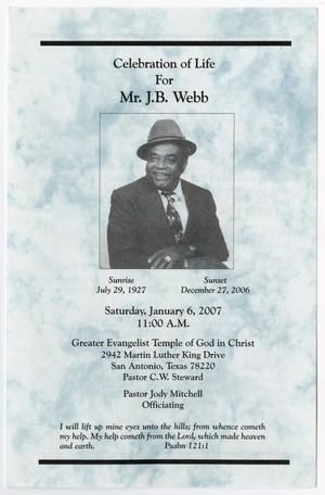 [Funeral Program for J. B. Webb, January 6, 2007]