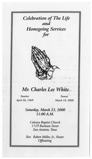 [Funeral Program for Charles Lee White, March 25, 2000]