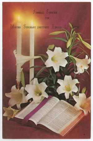 [Funeral Program for Edward L. White, February 9, 1985]