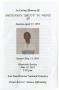 Pamphlet: [Funeral Program for Smithyson W. White, III, May 24, 2011]