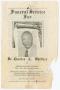 Primary view of [Funeral Program for Dr. Charles A. Whittier, February 12, 1969]