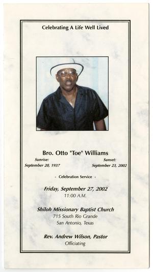 [Funeral Program for Otto Williams, September 27, 2002]