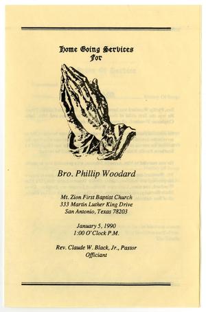 [Funeral Program for Phillip Woodard, January 5, 1990]