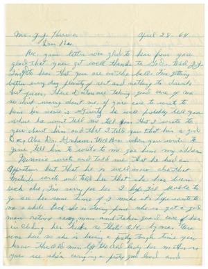 [Letter from Ernesto Herrera to John J. Herrera - 1964-04-28]