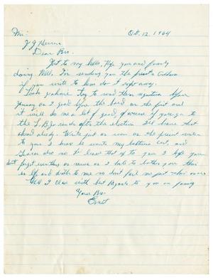 [Letter from Ernesto Herrera to John J. Herrera - 1964-10-12]