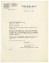 Primary view of [Letter from Larry Tapia to John M. Herrera - 1961-01-31]