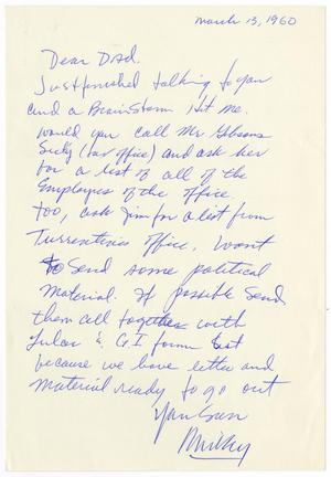 [Letter from John M. Herrera to John J. Herrera - 1960-03-13]