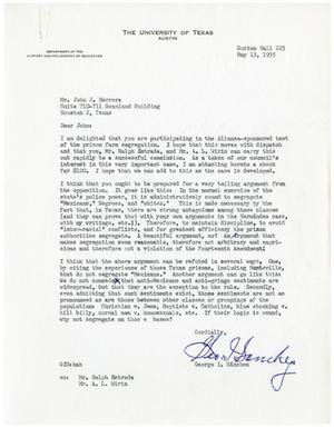 [Letter from George I. Sánchez to John J. Herrera - 1955-05-13]